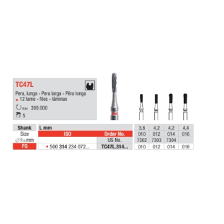 Fresa multilaminas pera larga TC47L