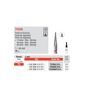 Fresa multilaminas interproximal TC50A