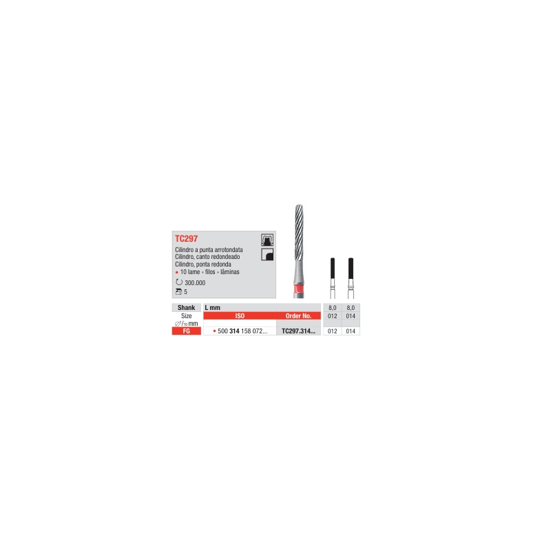 Fresa multilaminas cilindro TC297