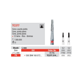 Fresa multilaminas cono punta plana TC377