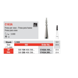 Fresa hueso C163A