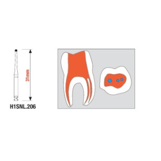 Fresa tungsteno endobur H1SNL