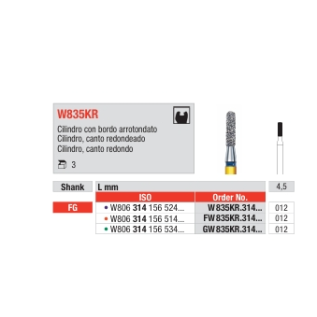 Cilindro canto redondo W835KR