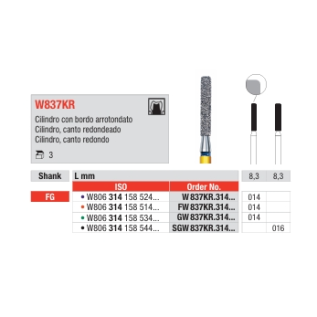 Cilindro canto redondo W837KR