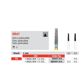 Cono punta plana W847