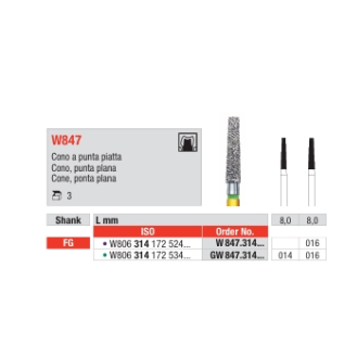 Cono punta plana W847