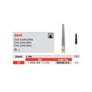 Cono punta plana W848