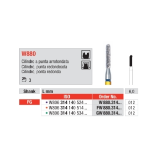 Cilindro punta redonda W880