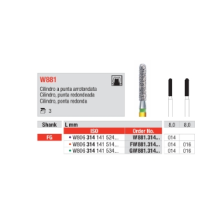 Cilindro punta redonda W881